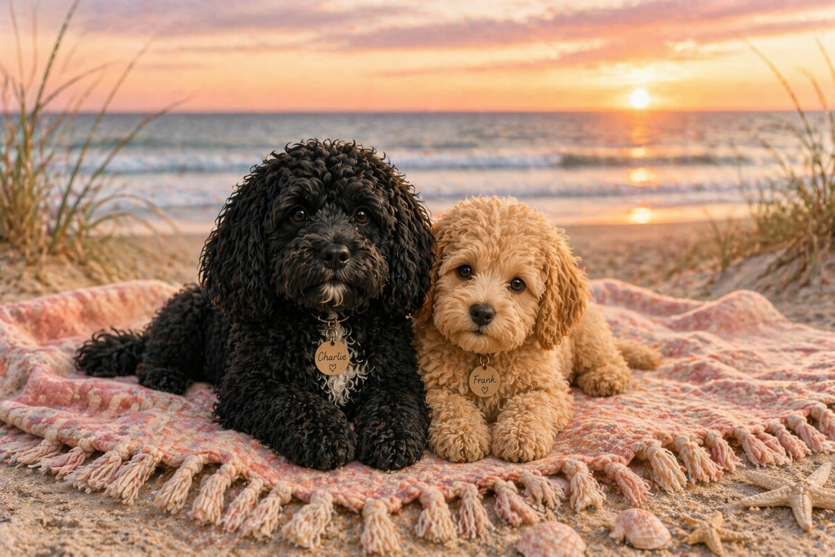 Charlie and Frank — Reset Space's cavoodle wellbeing companions